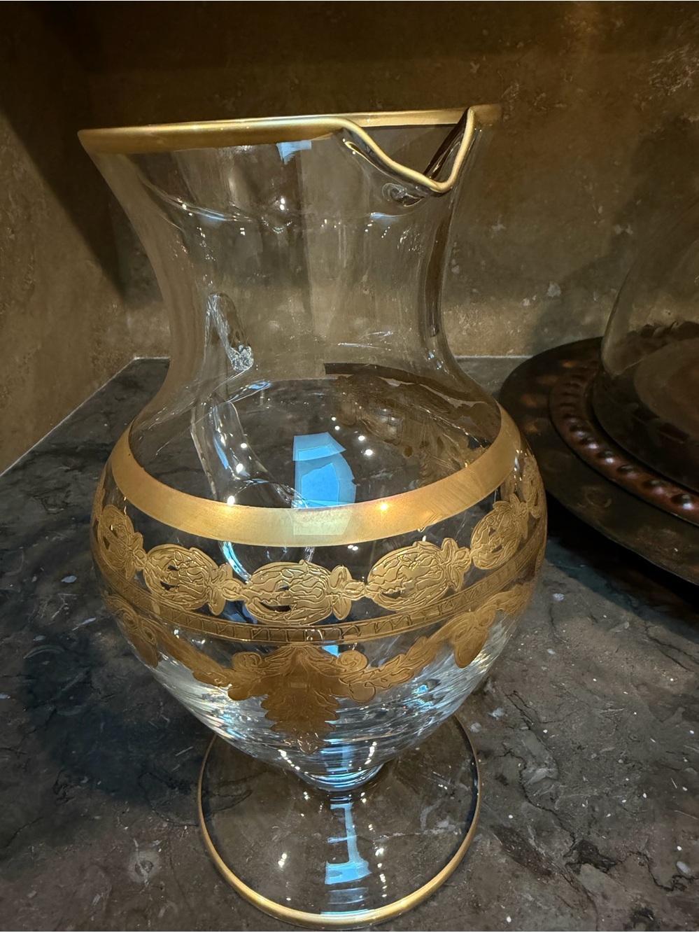 Arte Italica Rare Vetro Gold pitcher - Picture 2 of 11
